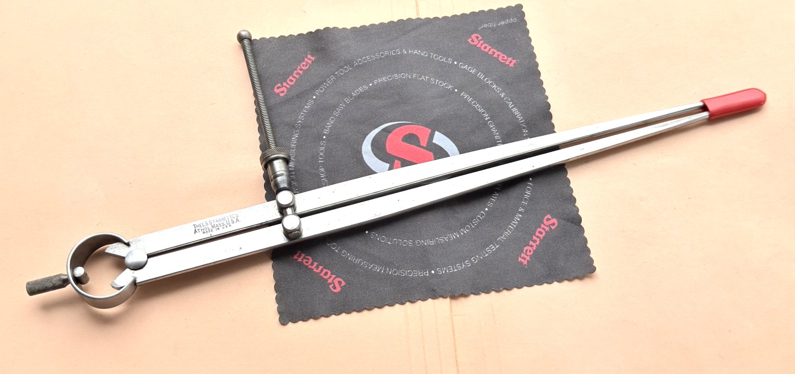 STARRETT No. 83B-12 Spring-Type Dividers W/Flat Legs; 12.0” Size & Capacity.USA
