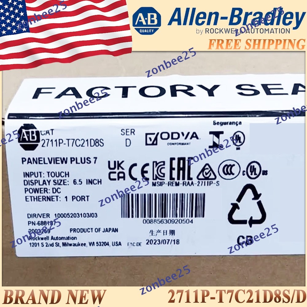 New in Box AB 2711P-T7C21D8S/D PanelView Plus 7 Standard 7Terminal 2711PT7C21D8S