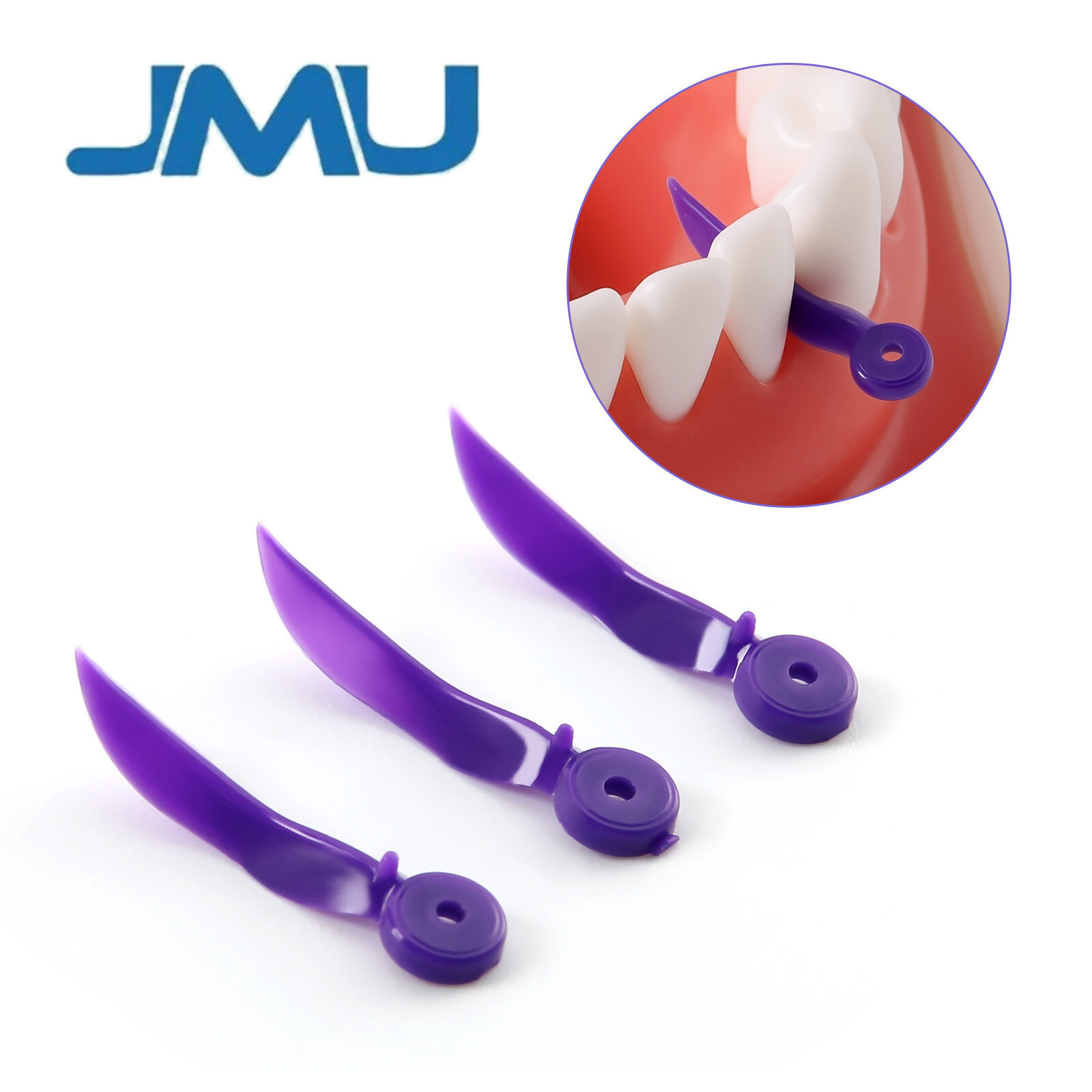 Dental Plastic Wedges Concave Design Arc Diastema Wedge w End Circular Hole