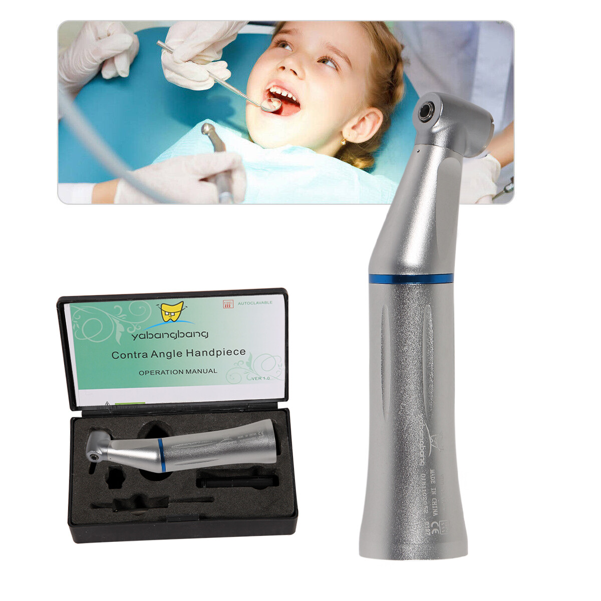 Dental 1:1/1:5 Increasing Contra Angle Inner Handpiece Fit NSK Electric Motor SA