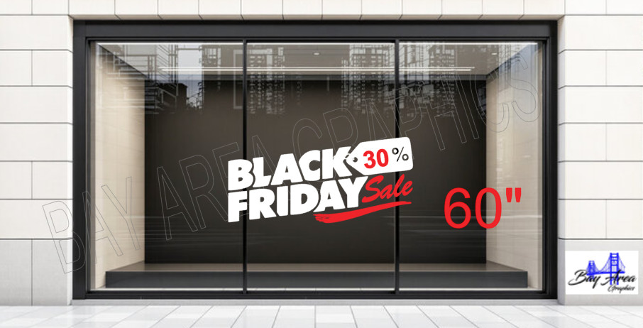 % OFF Black Friday Sale Sign Vinyl Decal – Storefront Window Graphic