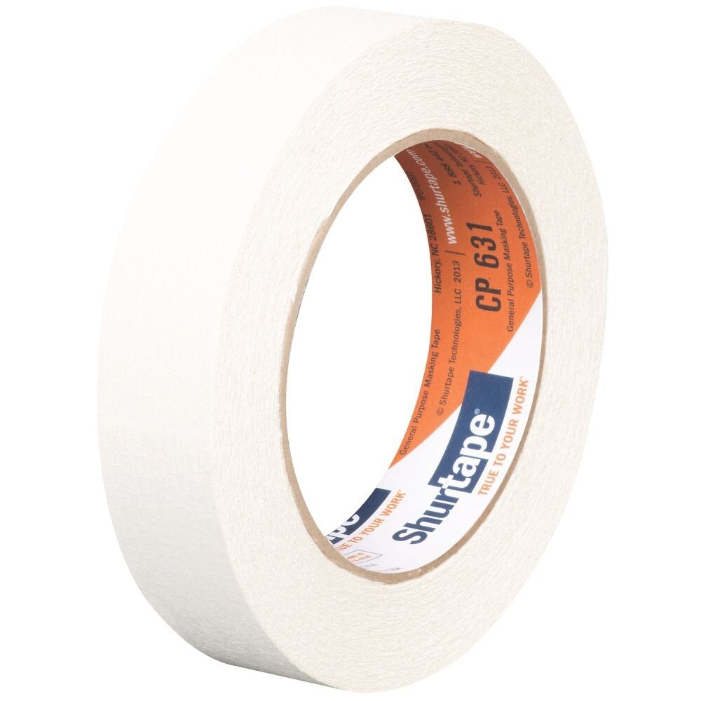 🔥 Shurtape CP 631 General Purpose White Masking Tape, 24mm x 55mm (36 Rolls) 🔥