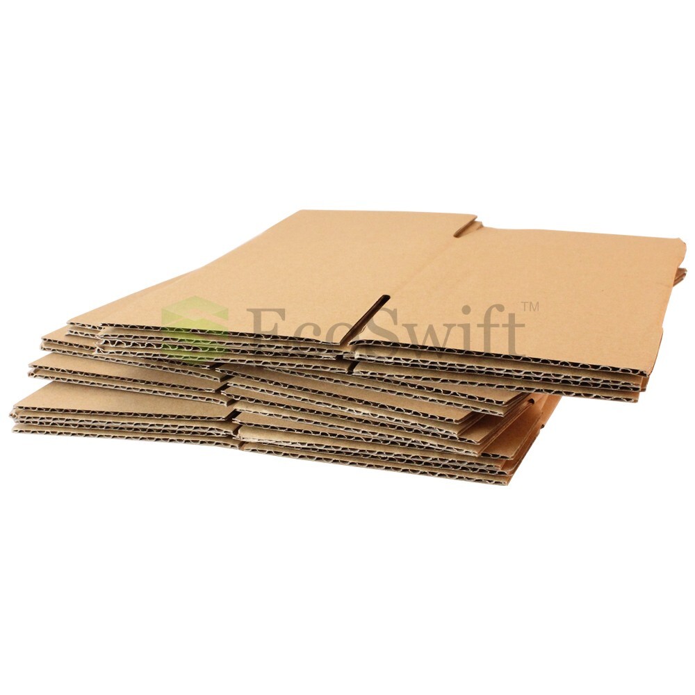 50-Box 3x3x3 EcoSwift Cardboard Packing Moving Shipping Box Corrugated Carton