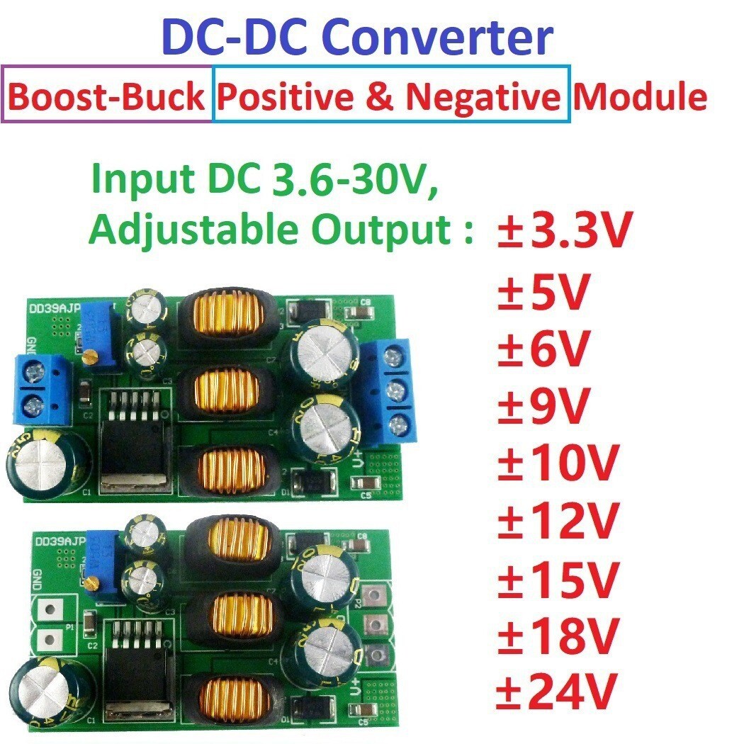 1/2x DC Positive Negative Dual Output Power Supply boost-Buck Converter Module