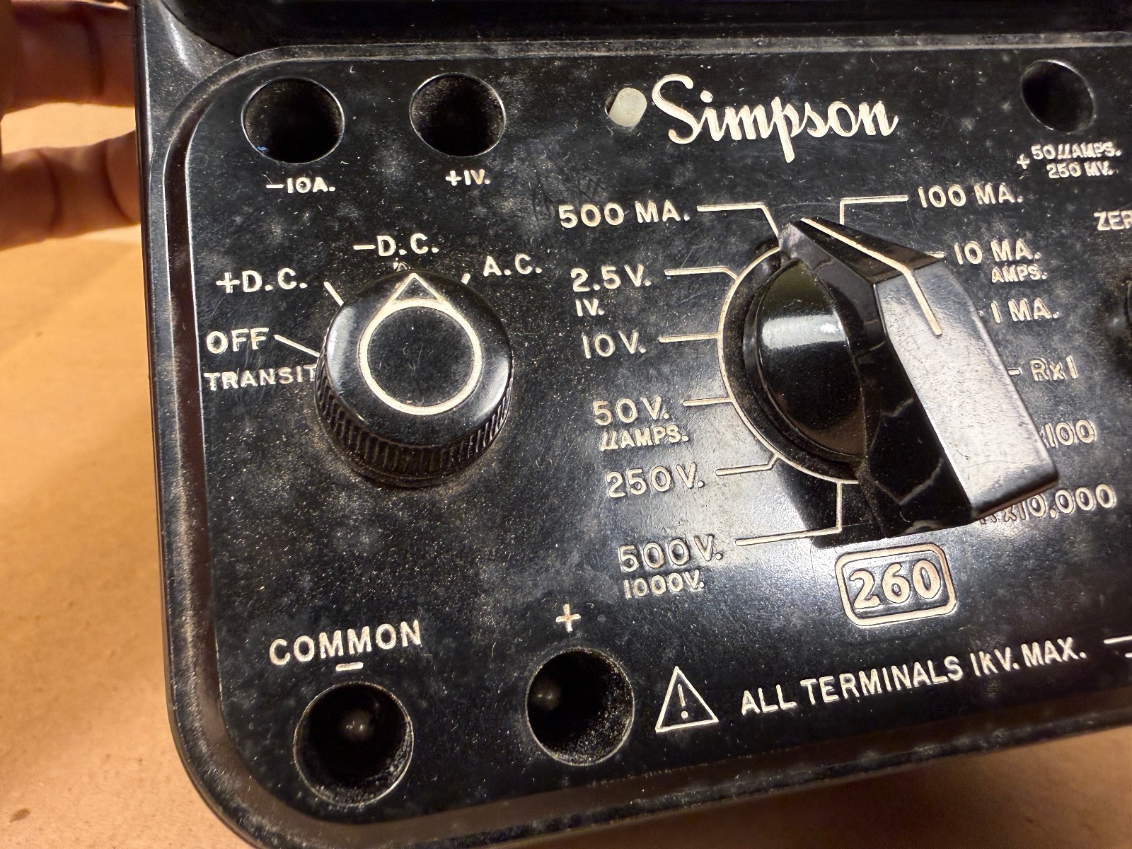 Simpson 260 Series 7P VOM Untested – Volt-Ohm-Millammeter Voltmeter Multimeter