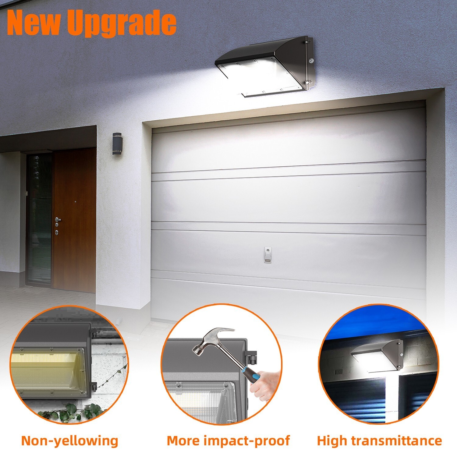 LED Wall Pack Light 120W Commercial Industrial Outdoor Security Fixture 5000K