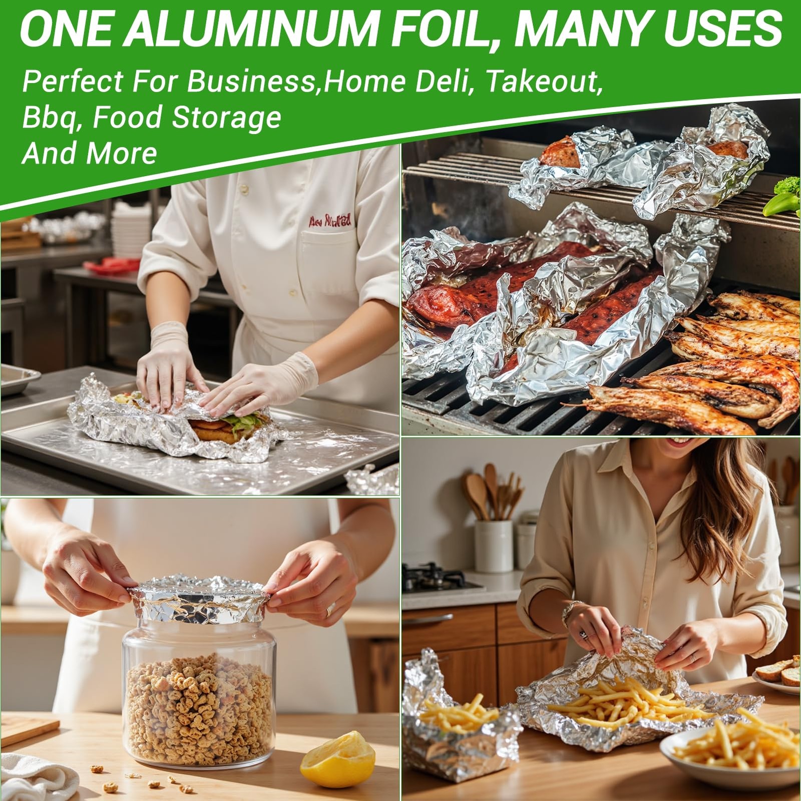 Aluminum Foil Sheets, 400 Count Tin foil,12″ x 10.5″ 400 Count, Silver