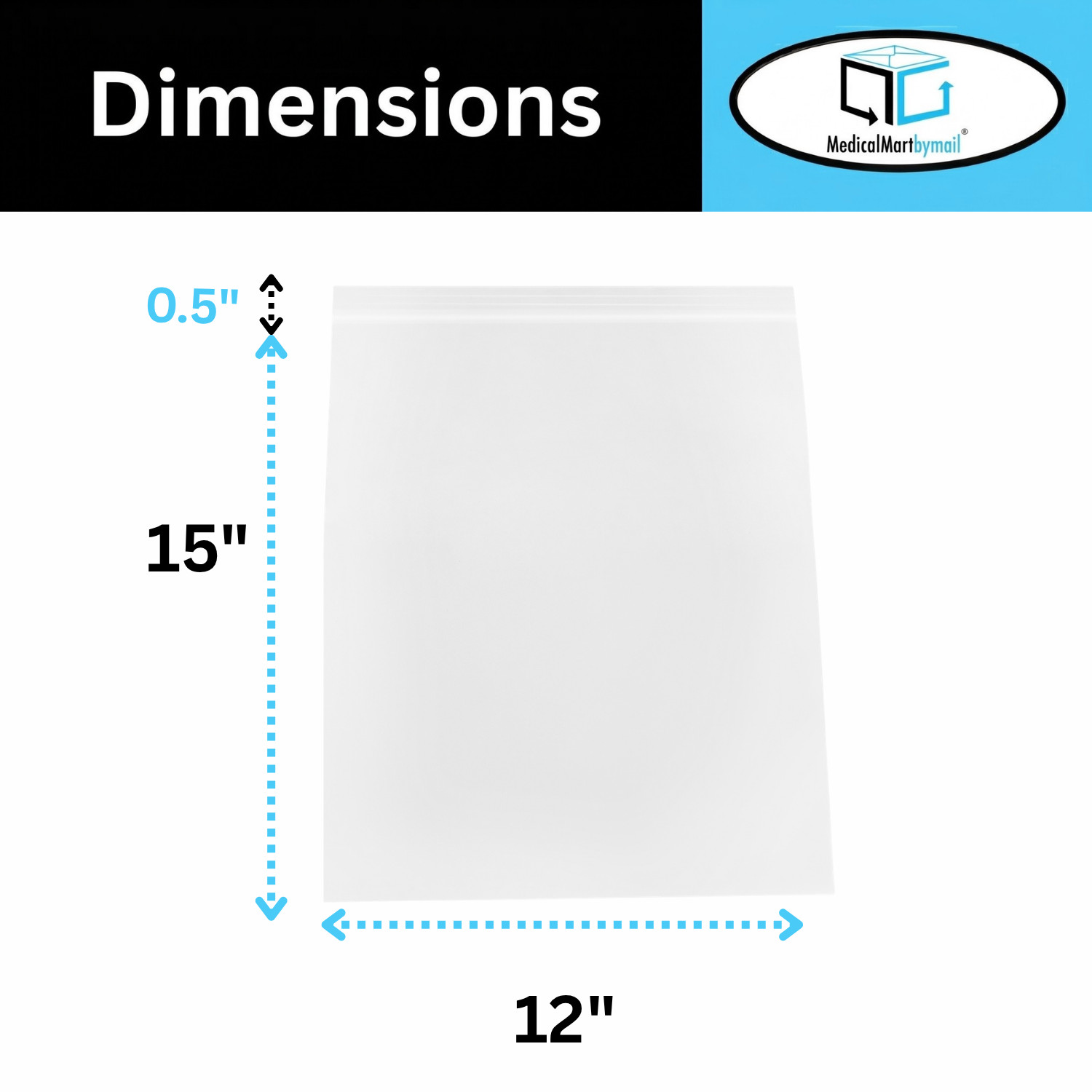 2 Mil 12 x 15″ Freezer Storage Top Seal Reclosable Clear Polybags 10000 Pcs