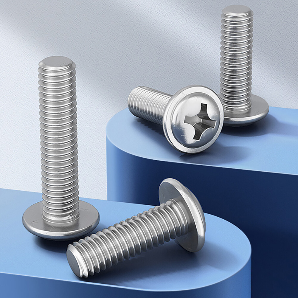 304 Stainless Steel Phillips Round Head Screws With Washer Pad M1.4 M2 M2.5 – M6