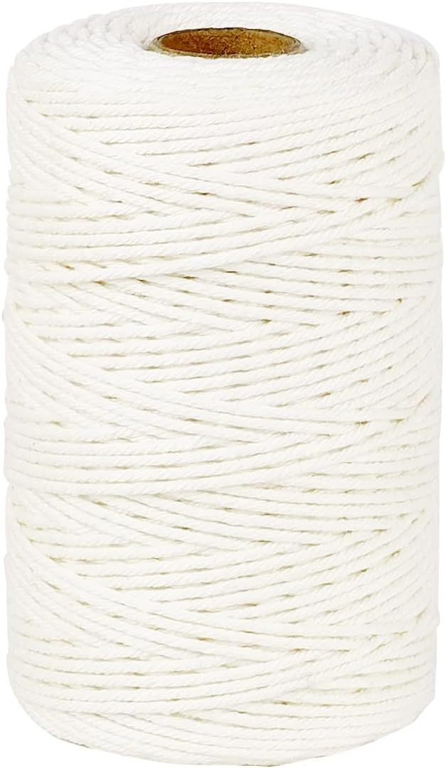 PerkHomy Cotton Butchers Twine String 500 Feet 2mm 500 Feet, Natural White