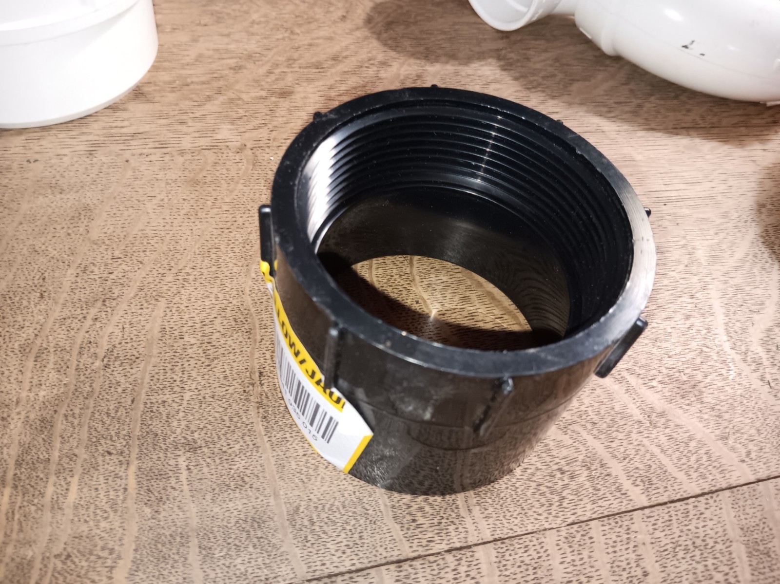 Charlotte Pipe 3-in x 3-in Black ABS DWV Adapter Fitting for Non-Potable Water