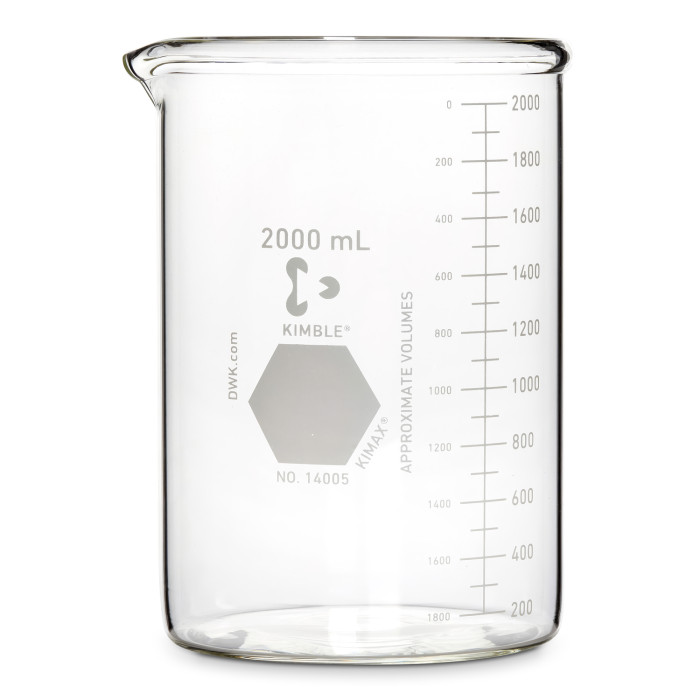 Beaker 2000 ml DWK Kimax Kimble USA No. 14005
