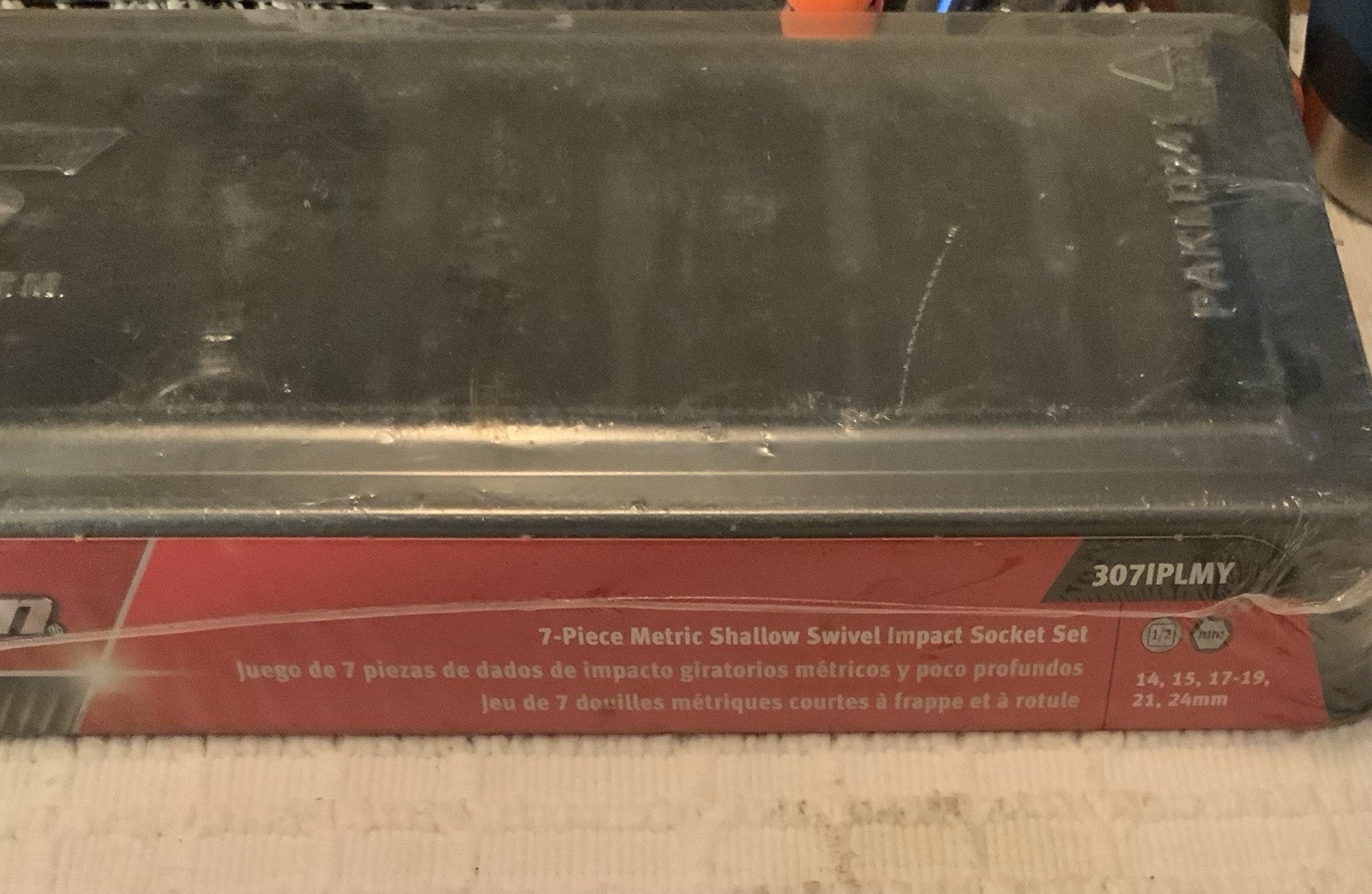 Snap On Tools 307IPLMY 1/2″ dr. 14,15,17-19,21,24mm shallow impact swivel set