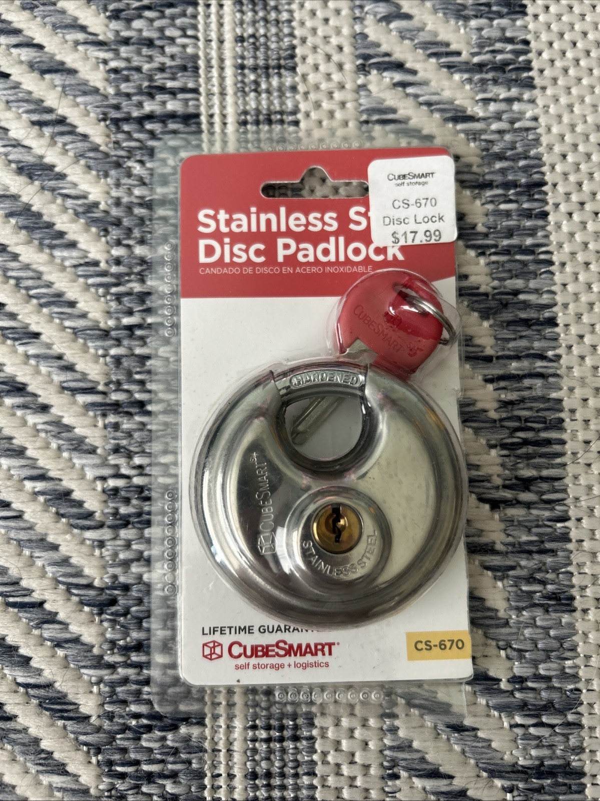 CubeSmart 2¾» Stainless Steel Disc Padlock