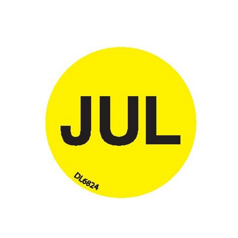 1″ Diameter «July» Months of the year labels (500 per Roll)