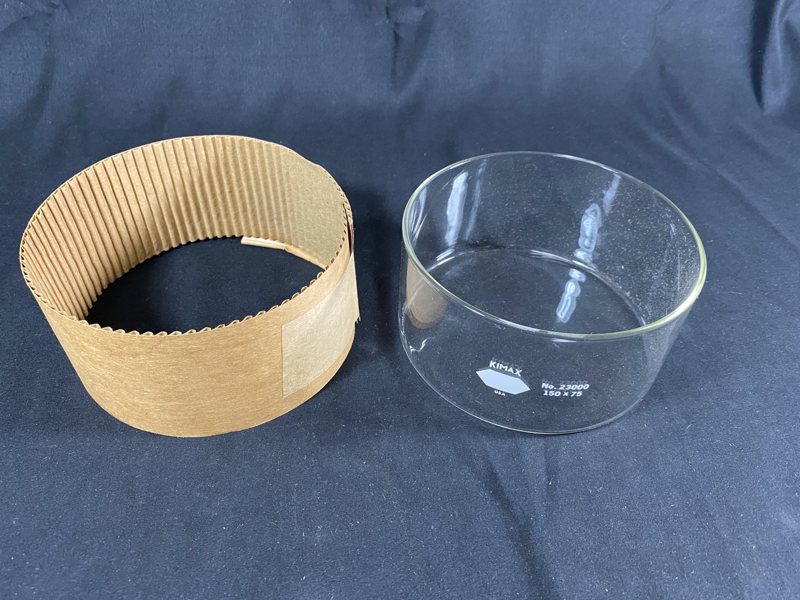 KIMBLE KIMAX 1200mL 150mm D x75mm H Glass Crystallization Dish 23000-15075