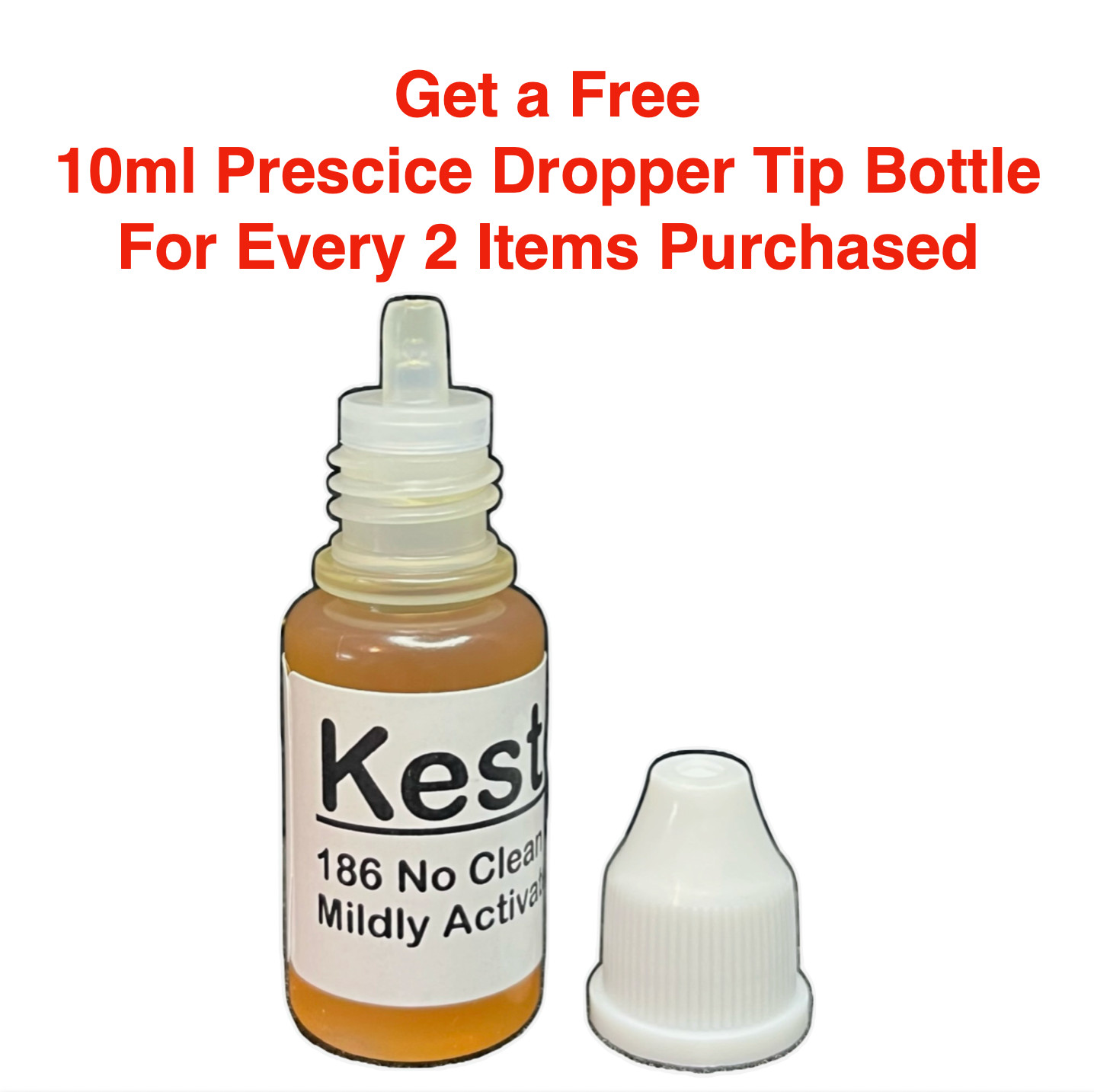 30ml/1oz NEEDLE TIP BOTTLE OF KESTER 186 NO CLEAN LIQUID ROSIN RMA FLUX