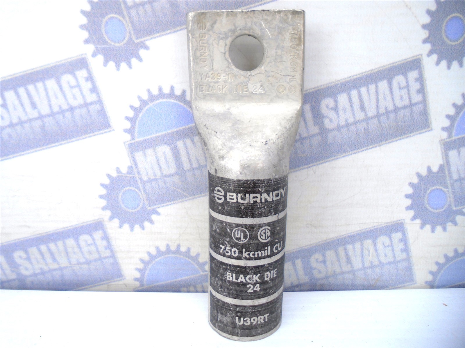 BURNDY – YA39N – COMPRESSION HYLUG -750kcmil LONG BARREL 600V 35kA Tin Over CU