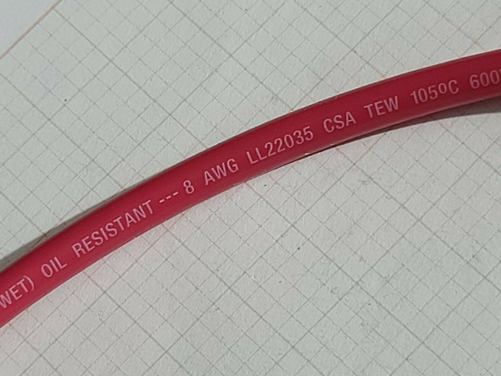 Ancor #8awg Marine Grade Tinned Copper Boat Cable BC-5W2 UL-1426 Red /25ft