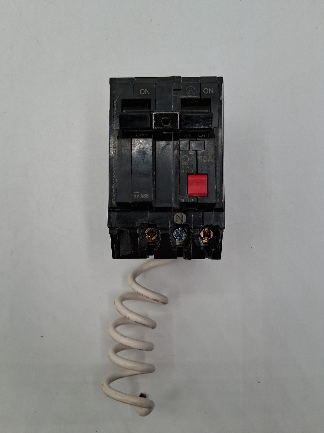 GE 50 Amp 240-Volts Double Pole Ground Fault Breaker with Self-Test THQ2150GFT2