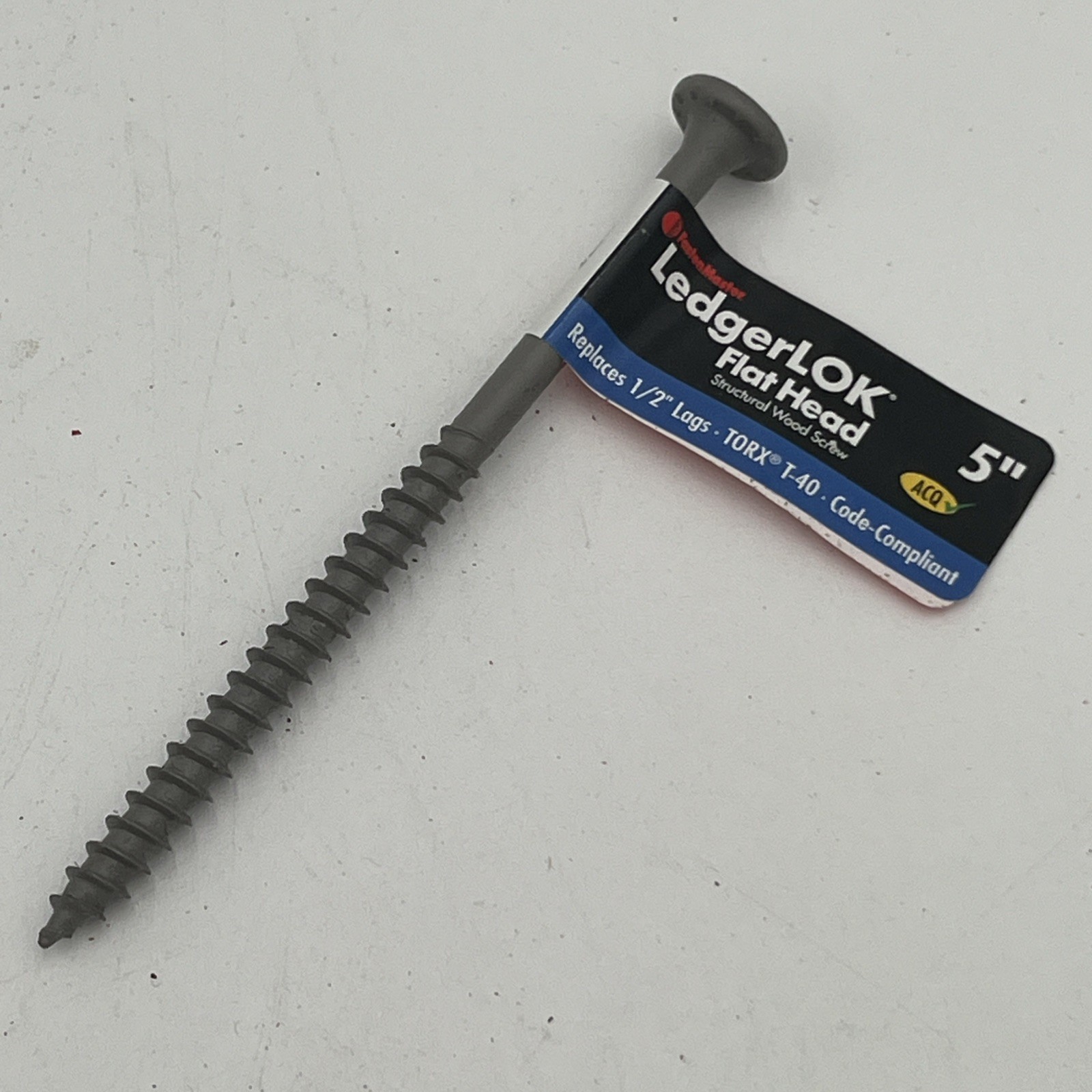 NEW!! 44-Pack FastenMaster LedgerLOK 5” Flat Head Structural Wood Screws