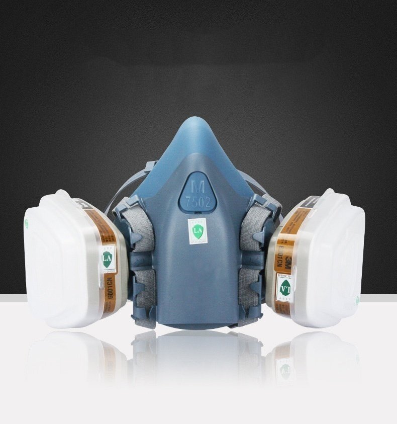 Half Face Respirator Painting Spraying Gas Mask For 7502 Silicone Safety Protect