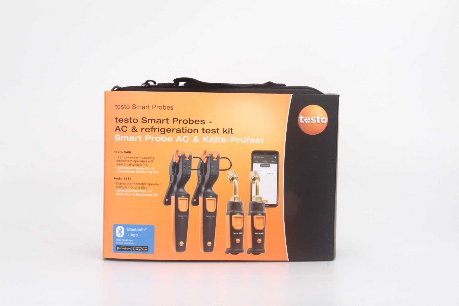testo Smart Probe Kit I HVAC/R Gauge Set for air Conditioning, Refrigeration