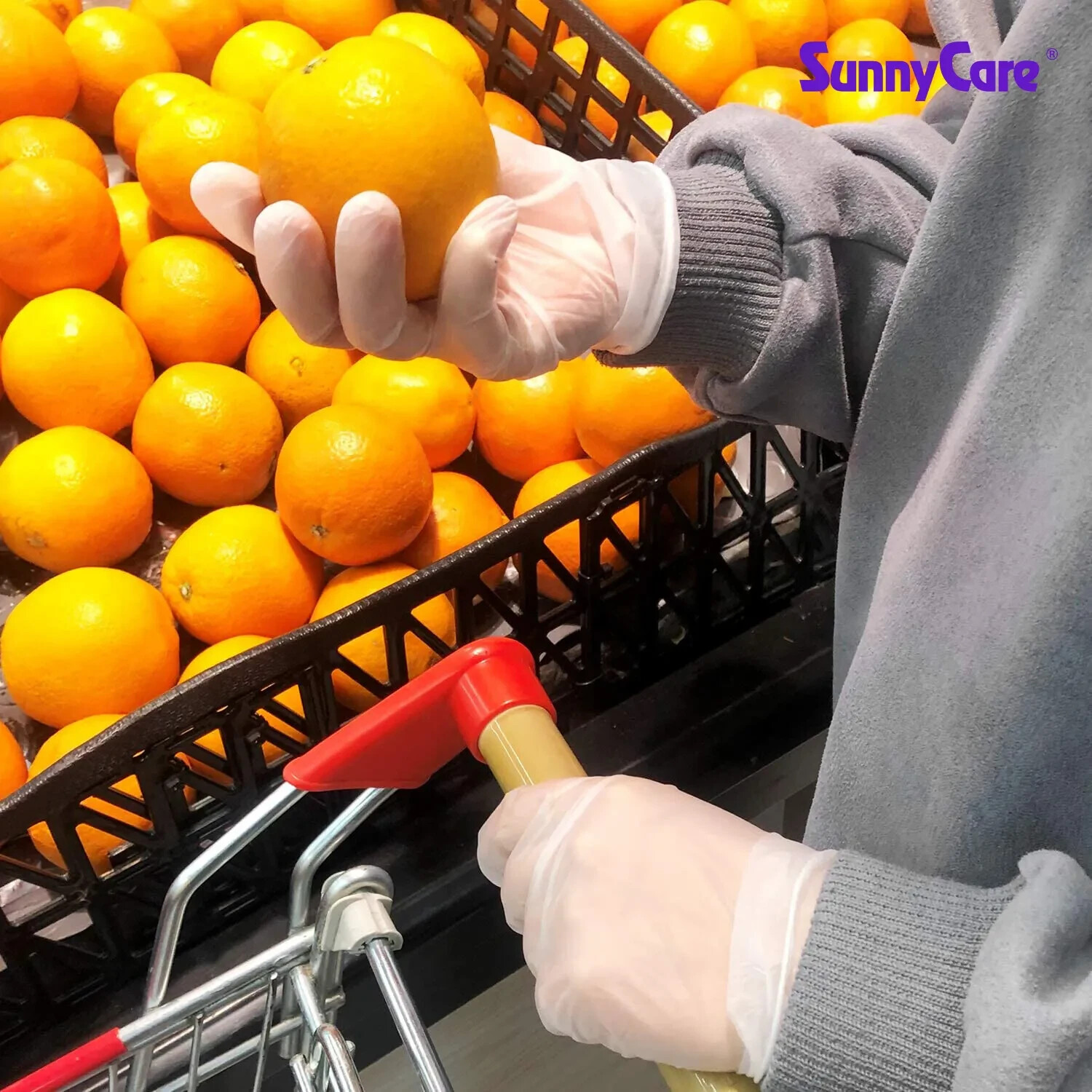 100 SunnyCare #7501 Synthetic Vinyl Gloves Powder Free (Latex/DOP Free) – S