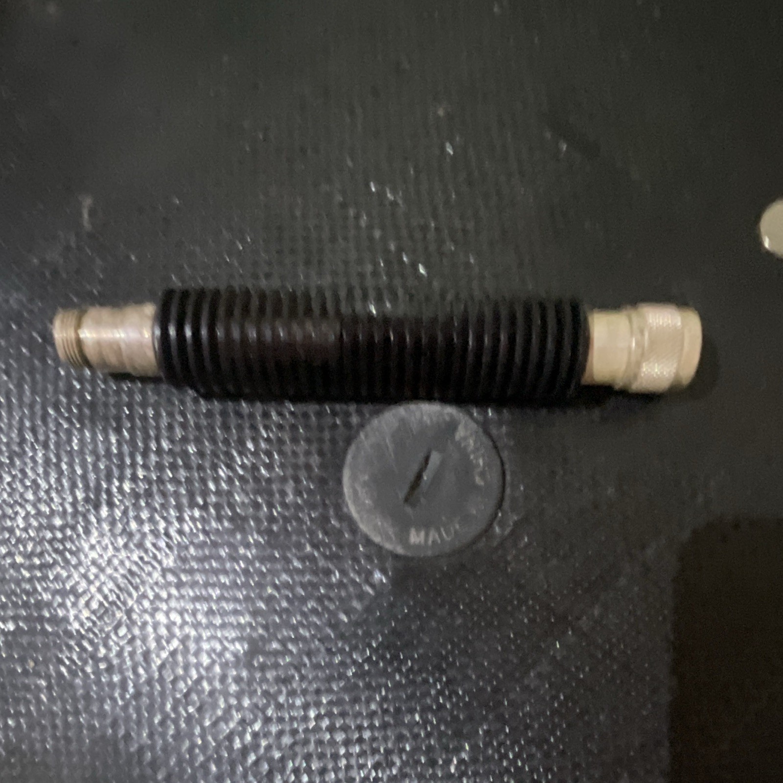 Black Rubber Bellows Sleeve Threaded Stud/Bolt with Metal Threaded Ends