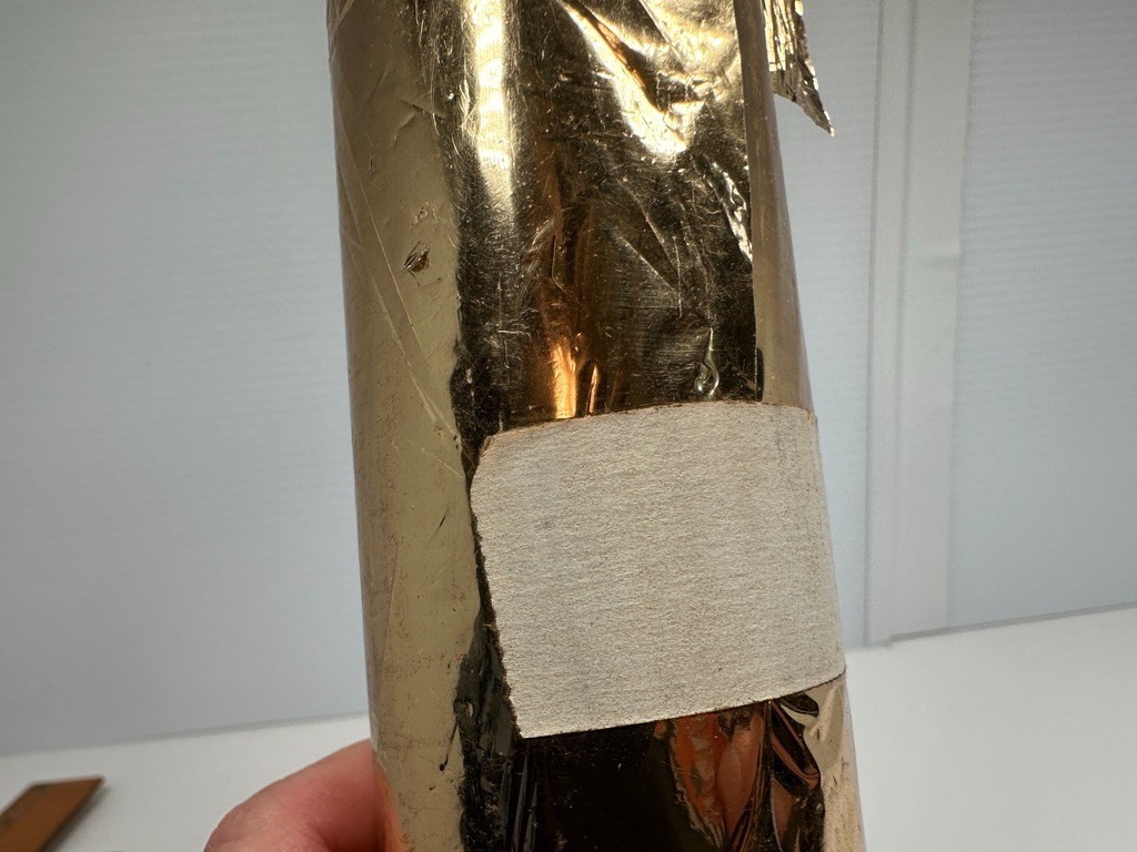 Gold Tone Foil Imprinting 12 5/8 wide unknown length Imprinting Machine Stamping