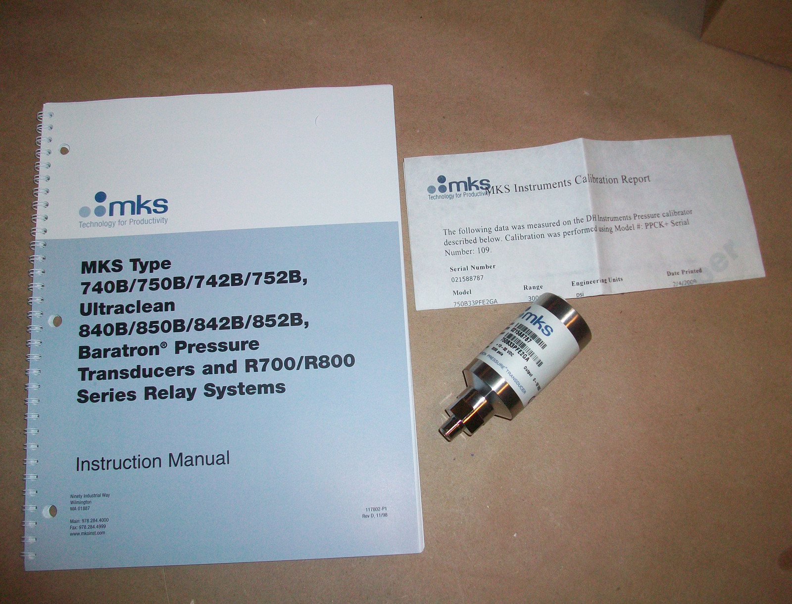 MKS Baratron Pressure Transducer 750B33PFE2GA 3000psia UNUSED