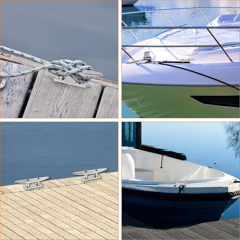 4/5/6/8/10 IN Boat Cleat Open Base 316 SS Deck Cleat Boat Dock Cleat Rope Cleat