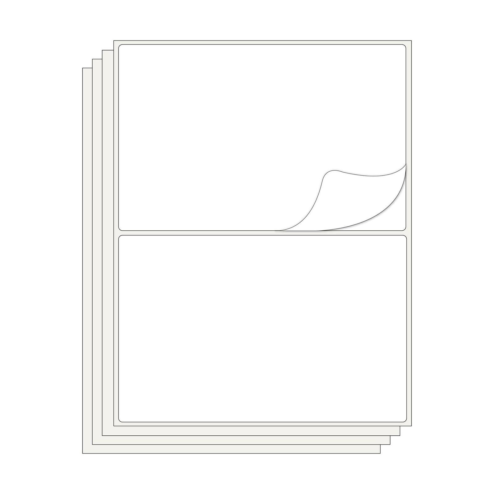 8.5″ x 5.5″ Address Mailing White Label Sheets – 1000 Sheets/2 Labels Per Sheet