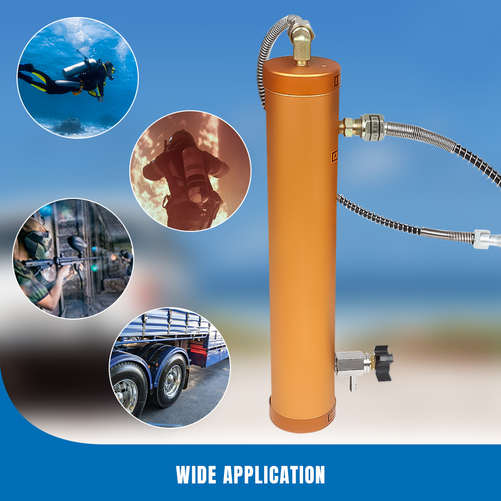 PCP Compressor Air Pump Filter Oil-Water Separator 4500psi 30Mpa Aluminum Alloy
