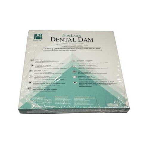 Coltene Whaledent H09928 Hygenic Non-Latex Dental Dam 5″ x 5″ Medium Green 15/Bx