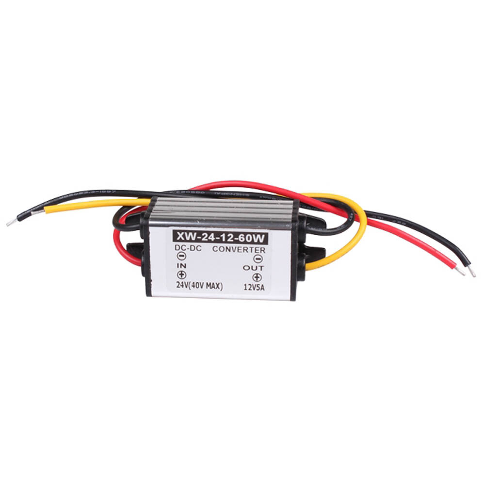 Waterproof DC/DC 24V(14-40V) To（12V 5A 60W ） Car Vehicle Converter Regulator