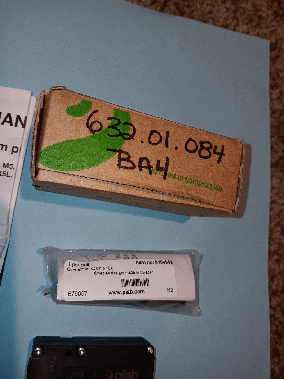 NEW GENUINE PIAB X10A6-AN MINI VACUUM PUMP WITH CONNECTION KIT