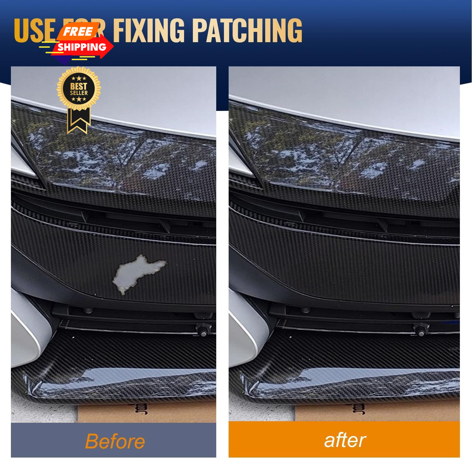 Krbnk 5FT Carbon Fiber Cloth + Epoxy Resin, + Resin