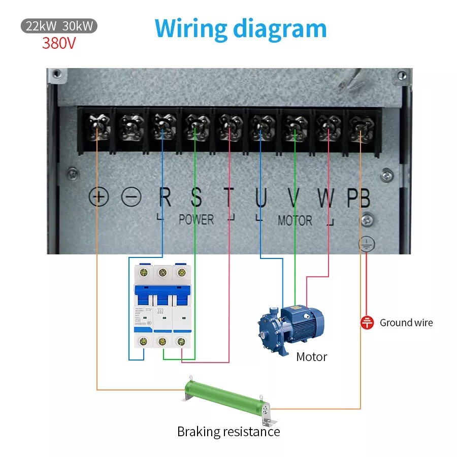VFD 22 Kw 220V Single Phase to 380/480V 3 Phase 50/60 Hz Frequency 0-500