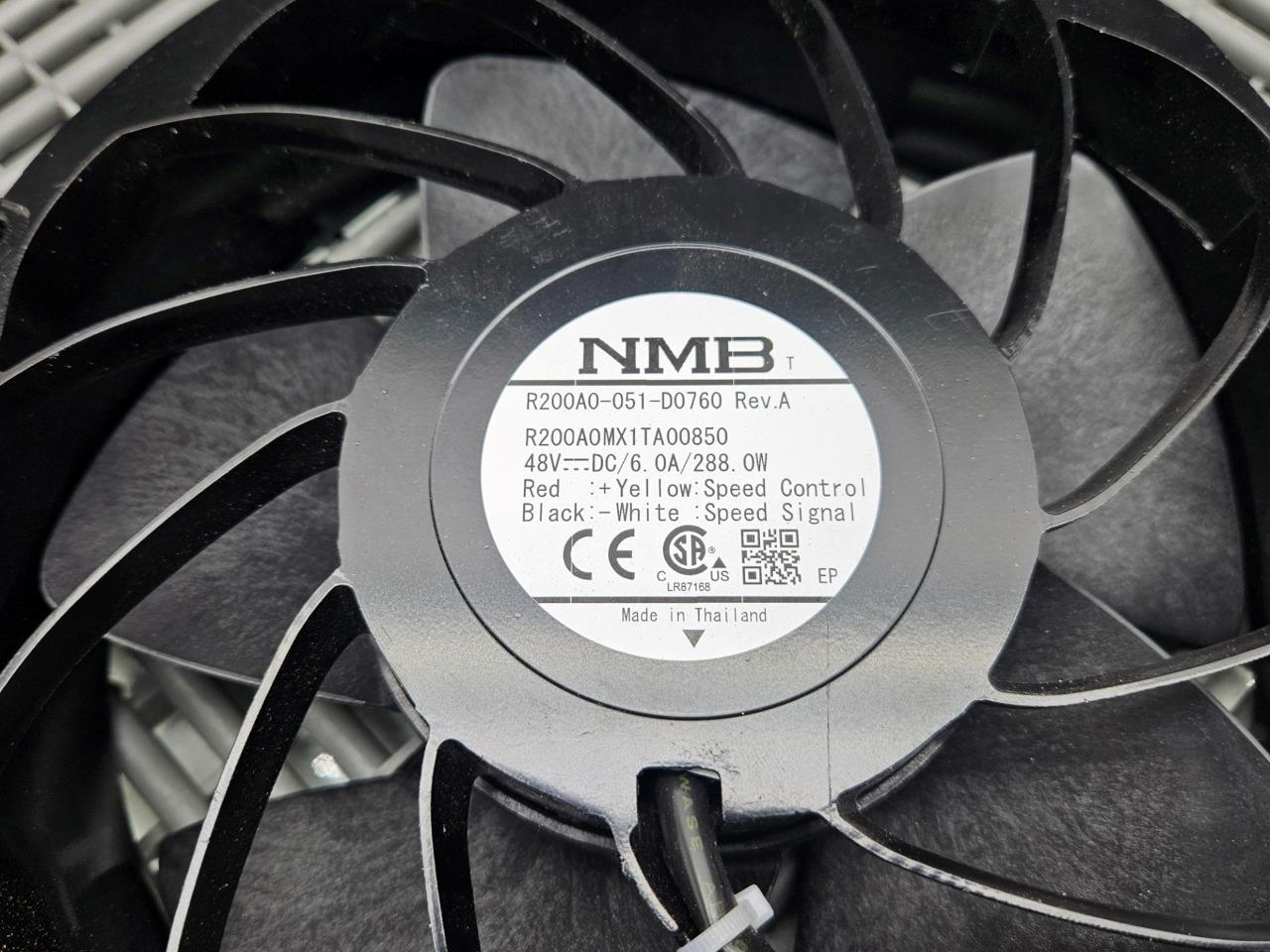 NMB R200A0-051-D0760 8″ Speed Control Fan, 48VDC, 6.0A, 288.0W PWM