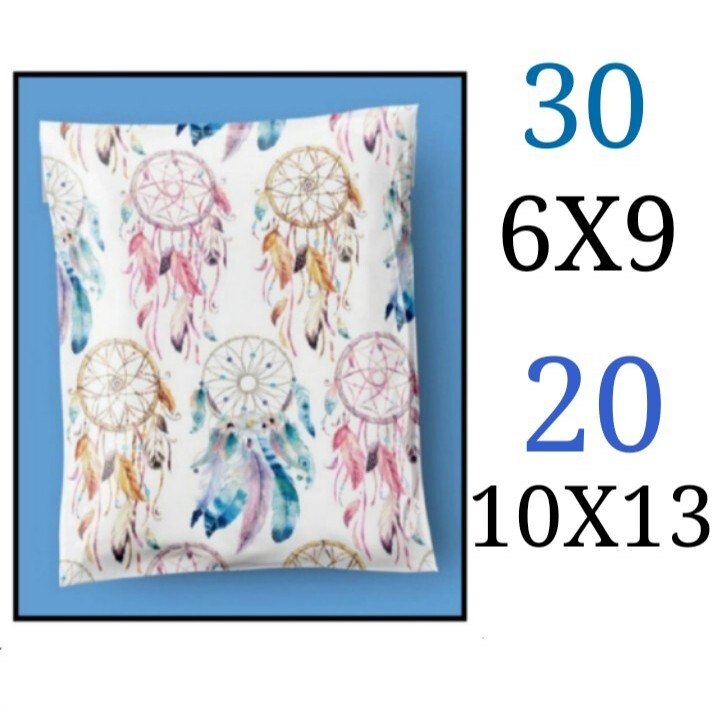 🆕 Polymailer ●BOHO COLORFUL DREAMCATCHERS● (30) 6″X9″ And (20) 10″X13″.