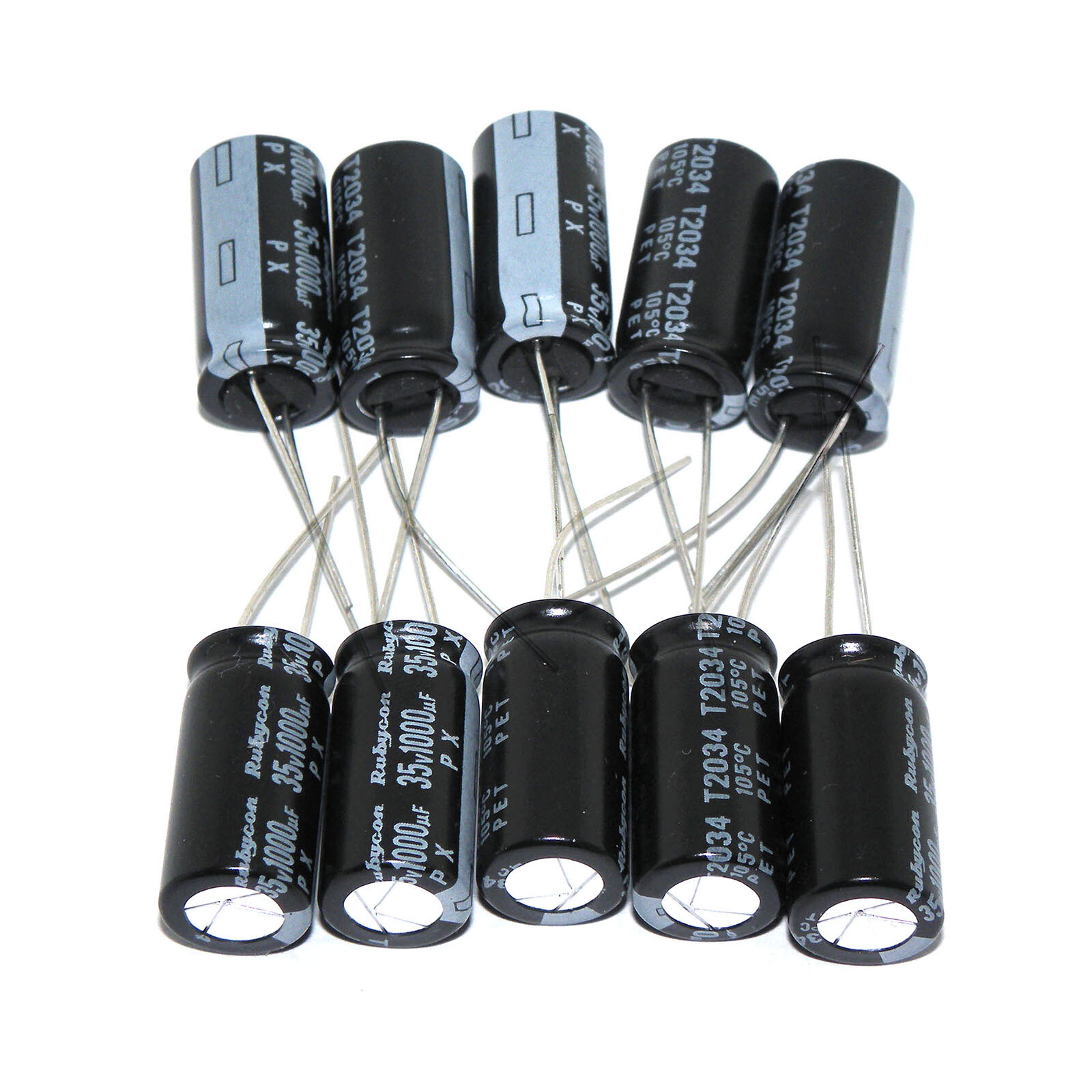 10x RUBYCON 1000uf 35V Electrolytic Capacitors 35V1000uf 10×20 mm