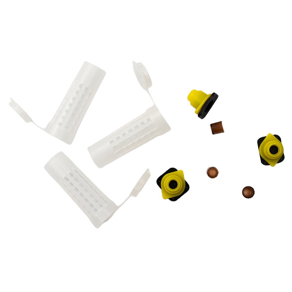 Rearing Cup Kit Plastic Bee Queen Box System Brown Complete 1 Set Home