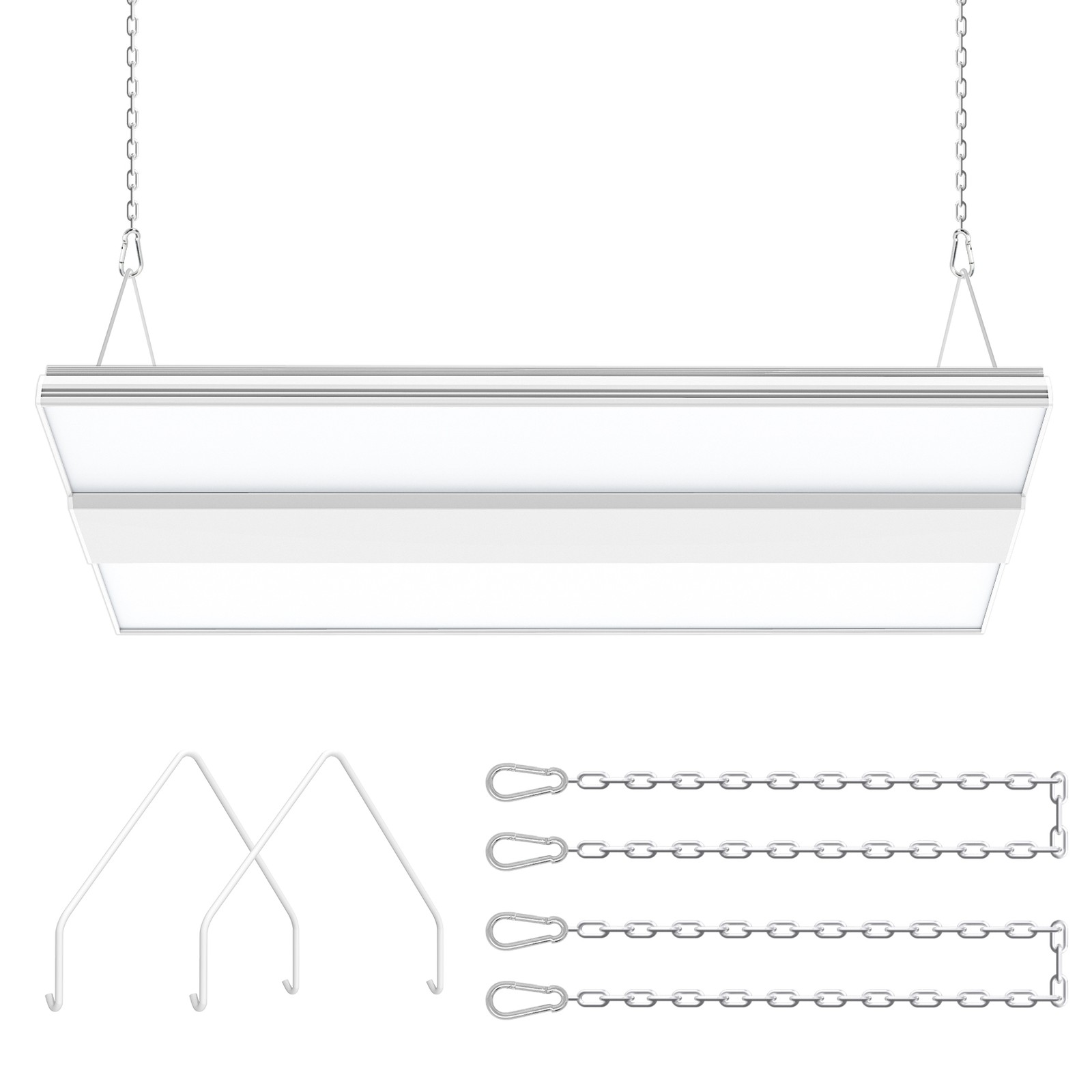 4X 400W LED Linear High Bay Light, 60000LM Commercial Shop Lights Fixture 5000K