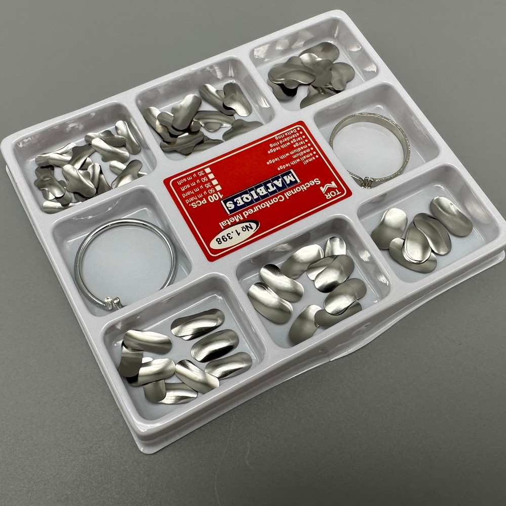 Dental Sectional Contoured Metal Matrices Refill Matrix Band Ledge 35-50um Kit
