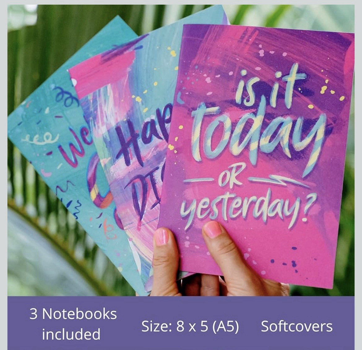 Notebook for Everyday Pack of 3 Assorted Colors
