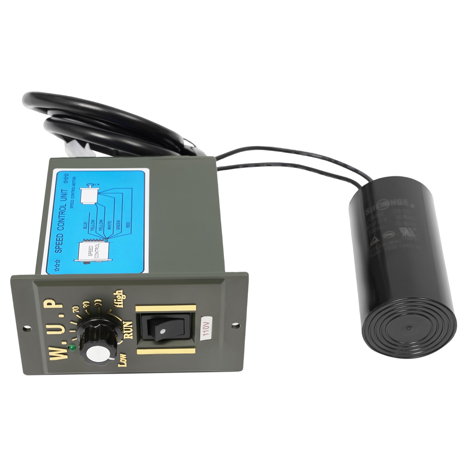 AC110V 370W Electric Worm Gear Motor Speed Controller Industrial Gearbox RV50