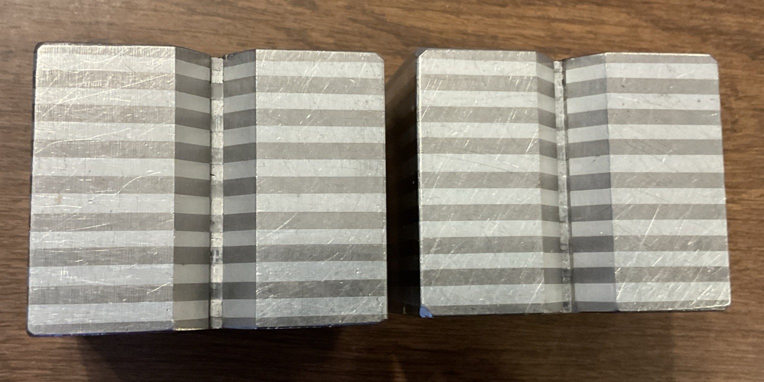 2 Blocks Value Collection V-Block 90° Angle Magnetic Aluminum Alloy 2″ x 2-3/8″