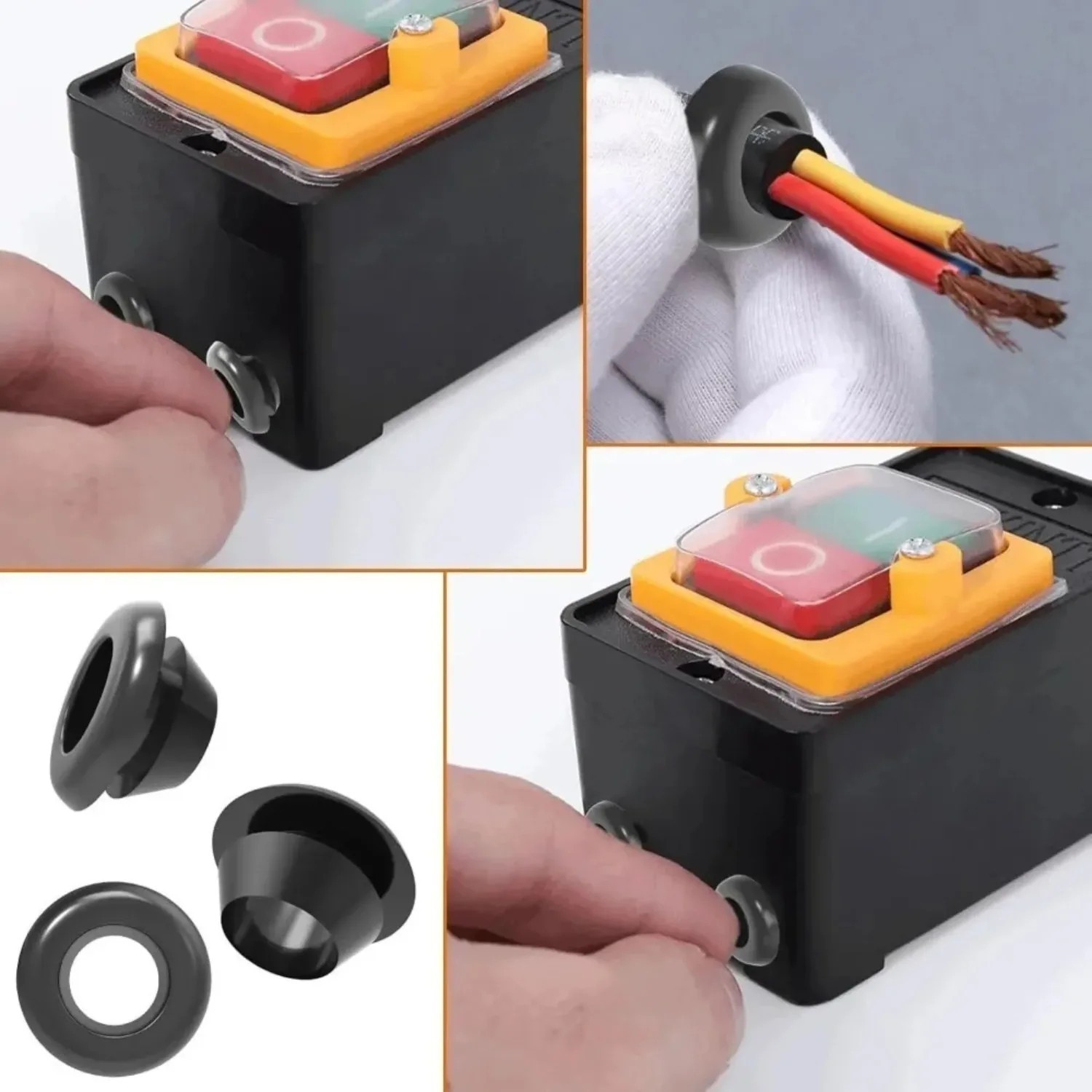 70Pcs Rubber Grommet Kit, Cable Wire Hole Grommets for Automotive Wiring & Elect