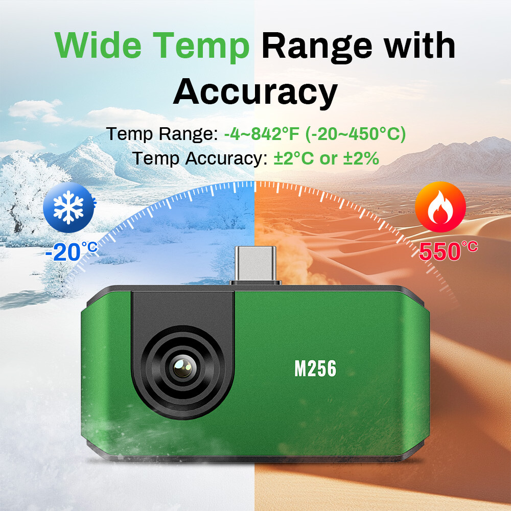 AMPBANK M256 256×192 High Resolution Thermal Camera for Android